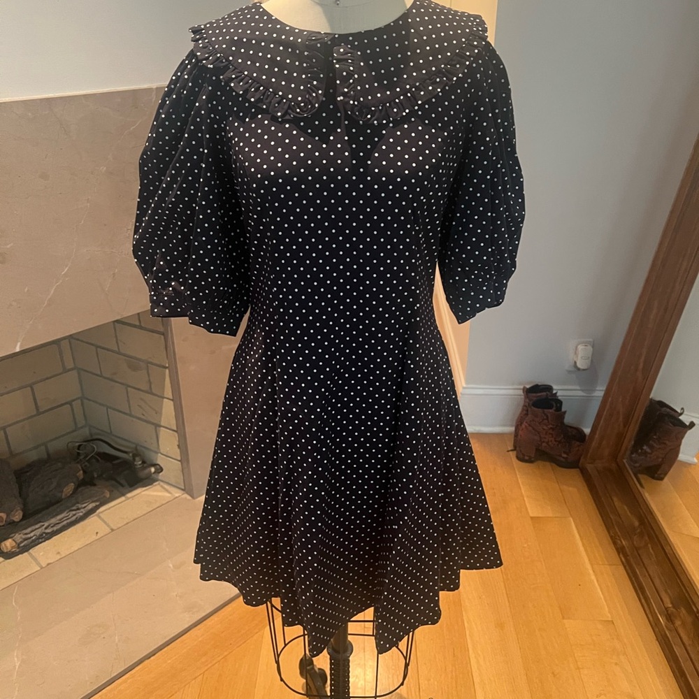 ASOS Black and White Polka Dot Mini Dress